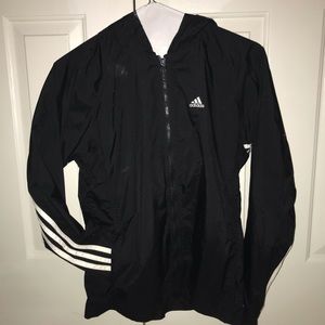 Black Adidas rain jacket